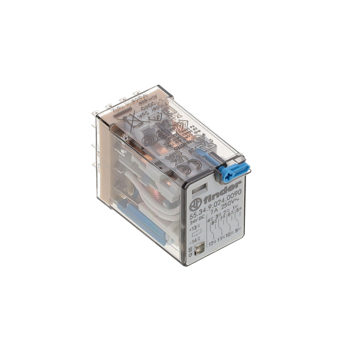 55.34.9.024.0090 by Finder Relays, Inc. - RELAY GEN PURPOSE 4PDT 7A 24V
