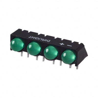 5500207004F by Dialight - LED 5MM QUAD GREEN PC MNT