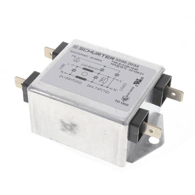 5500.2033 by SCHURTER Inc. - LINE FILTER 125/250VAC 16A CHASS