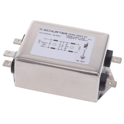 5500.2603.01 by SCHURTER Inc. - FMBB NEO FILTER 1PH 2ST C 10A 25