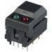 5501MBLKREDGRN by E-Switch - PUSH SWITCH SPDT 0.3A 12V