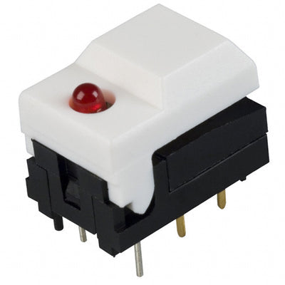 5501MWHTRED by E-Switch - PUSH SWITCH SPDT 0.3A 12V