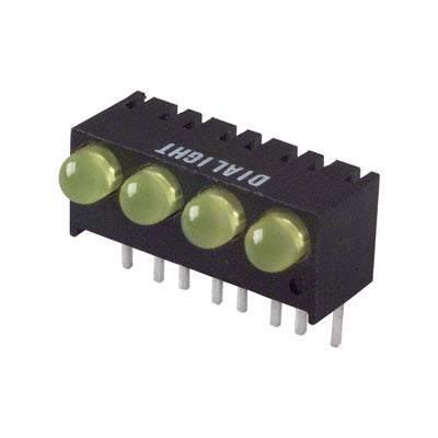 5510307004F by Dialight - LED 3MM QUAD HI EFF YELLOW PC M