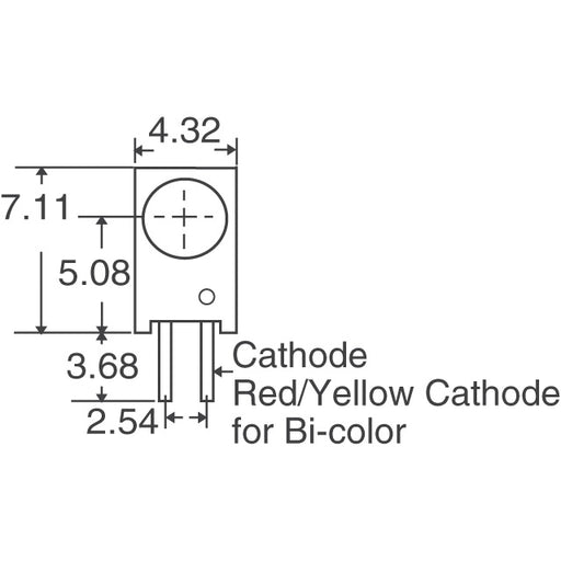 5512507 by Dialight - LED ORANGE PCB RA 3MM