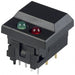 5511MBLKREDGRN by E-Switch - PUSH SWITCH SPDT 0.03A 12V