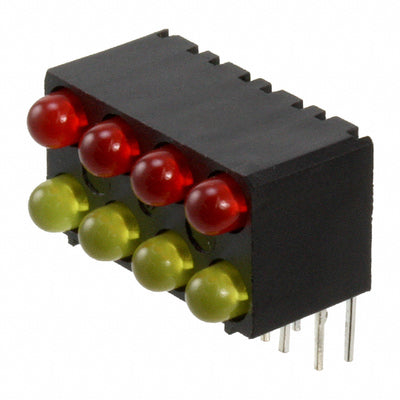 5530008813F by Dialight - LED CBI 3MM R,Y,R,Y,R,Y,R,Y RA