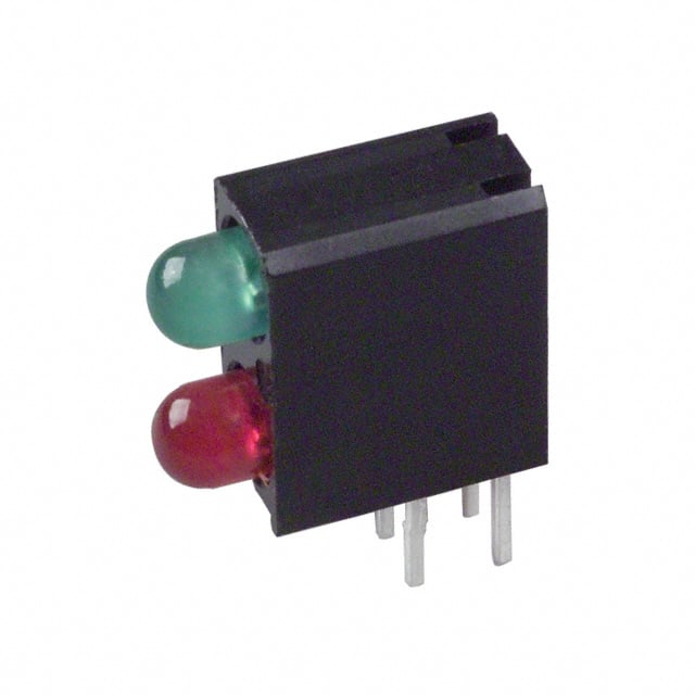 5530121F by Dialight - LED 2HI 3MM GREEN OVER RED PCMNT