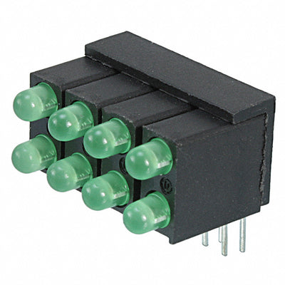 5530222204F by Dialight - LED CBI 3MM BI-LVL 4X2 BLK GREEN