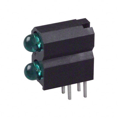 5532222300F by Dialight - LED 2HI 3MM CLEAR GREEN PC MNT