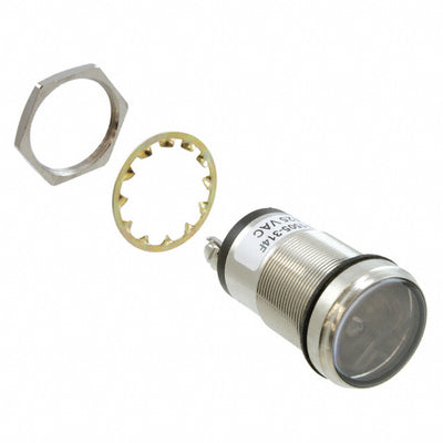 5561505314F by Dialight - LED 1"" RED PMI 125V CLR FLAT LEN