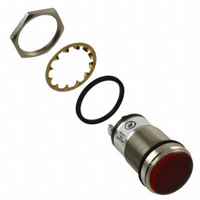 5561505324F by Dialight - LED 1"" FLAT RED PMI 125VAC C1D2