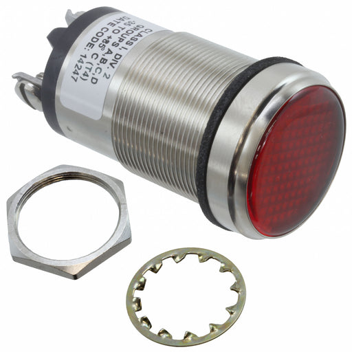 5561509324F by Dialight - LED 1"" FLAT RED PMI 230V C1D2