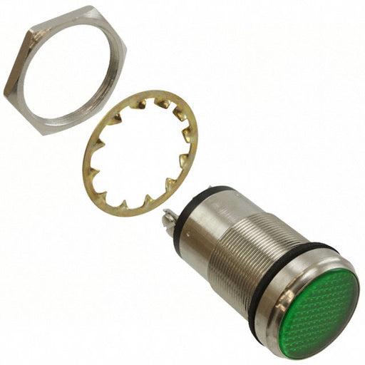 5561609304F by Dialight - LED PNL MT 1"" 230VAC WT FLAT GRN