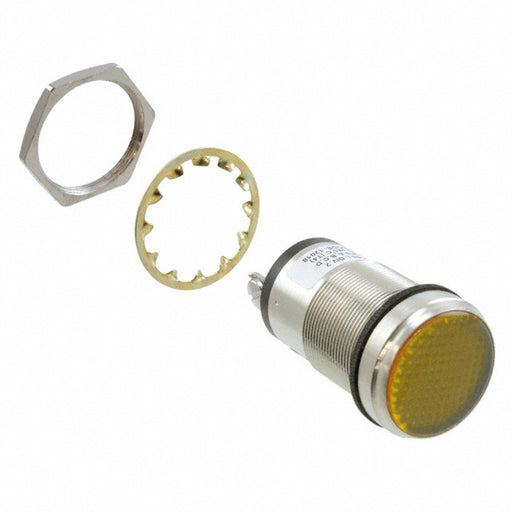 5561703324F by Dialight - LED 1"" FLAT YEL LED PMI 12V C1D2