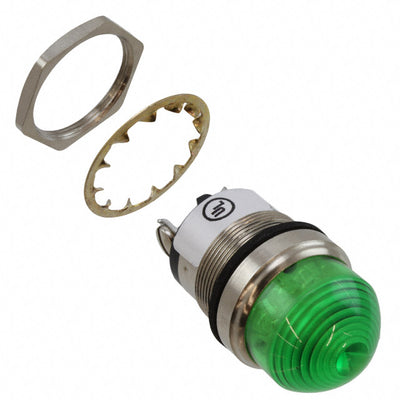 5563205304F by Dialight - LED PNL MT 1"" DOMED GRN