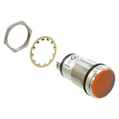 5563509304F by Dialight - LED PNL MT 1"" 230VAC WT DOME RED
