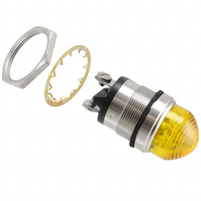 5563703304F by Dialight - LED PNL MT 1"" 12V WT DOME YEL