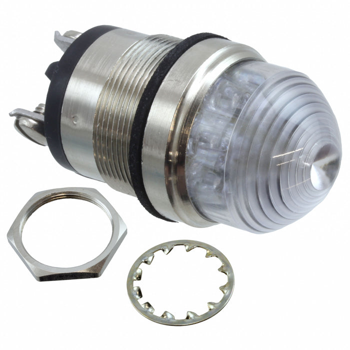 5563803304F by Dialight - LED PNL MT 1"" 12V WT DOME BLUE