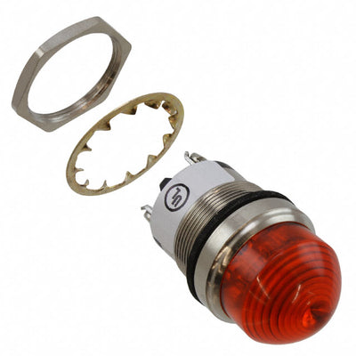 5563903304F by Dialight - LED PNL MT 1"" 24V WT DOME ORG
