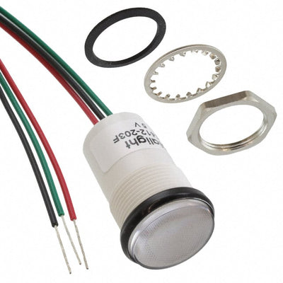 5571412203F by Dialight - LED PNL MT 11/16"" 5V WT RED/GRN