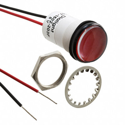5571502203F by Dialight - LED PNL MT 11/16"" 5V WT RED