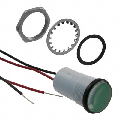 5571602203F by Dialight - LED PNL MT 11/16"" 5V WT GREEN