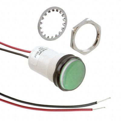 5571603203F by Dialight - LED PNL MT 11/16"" 12V WT GREEN