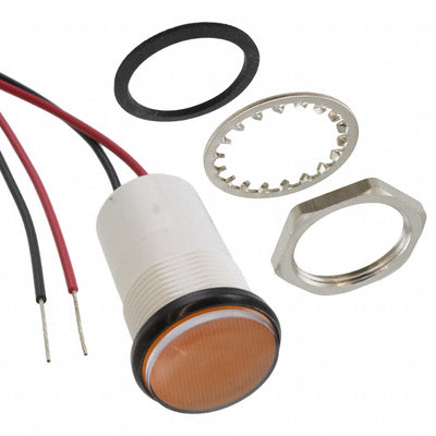 5571702203F by Dialight - LED PNL MT 11/16"" 5V WT YELLOW