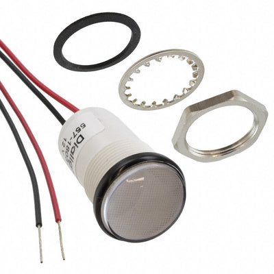 5571803203F by Dialight - LED PNL MT 11/16"" 12V WT BLUE