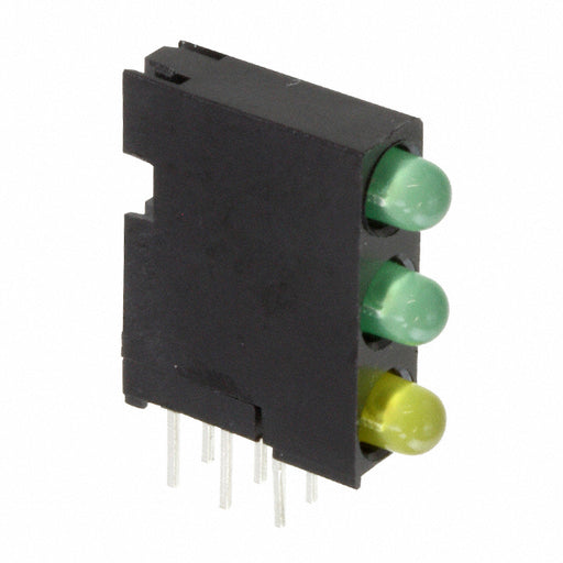 5640100223F by Dialight - LED CBI 3MM 3X1 GRN/GRN/YLW DIFF