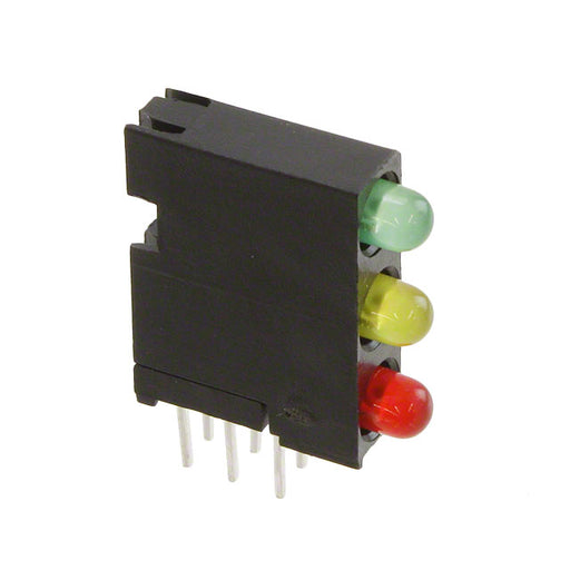 5640100231F by Dialight - LED CBI 3MM 3X1 GRN/YLW/RED DIFF