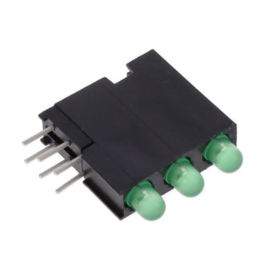 5640140222F by Dialight - LED 3MM 3HI GREEN PC MNT