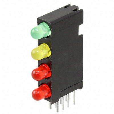 5680102311F by Dialight - LED CBI 3MM 4X1 GRN,YLW,RED,RED