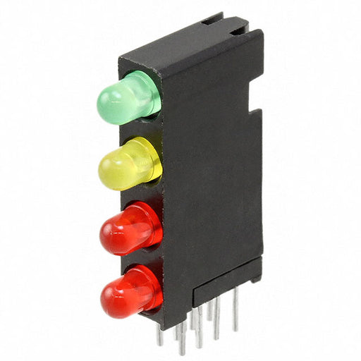 5680102311F by Dialight - LED CBI 3MM 4X1 GRN,YLW,RED,RED