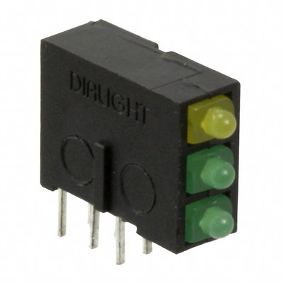 5700100322F by Dialight - LED CBI 2MM 3X1 YLW,GRN,GRN DIFF