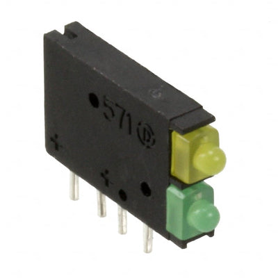 5710132100F by Dialight - LED CBI 2MM BI-LEVEL YW,GN DIFF
