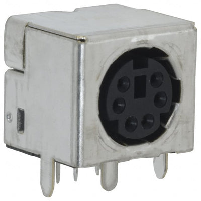 5749265-1 by TE Connectivity AMP Connectors - CONNECTOR RECPT FMALE MINI DIN 6P SLDR
