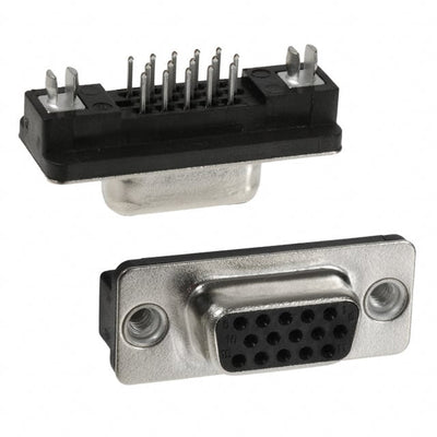 749374-3 by TE Connectivity AMP Connectors - CONNECTOR D-SUB HD RCPT 15P VERT SLDR