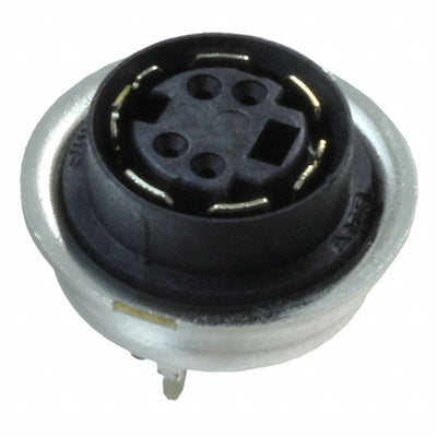 5750317-2 by TE Connectivity AMP Connectors - CONNECTOR RECPT FMALE MINI DIN 4P SLDR