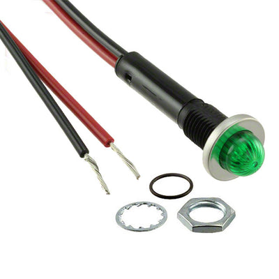6013M5 by Visual Communications Company - VCC - INDICATOR NEON GREEN PANEL MNT