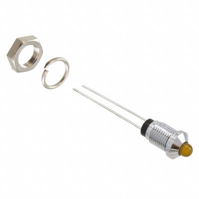 6051311110F by Dialight - LED PNL IND 5MM YELLOW PROTRUDIN
