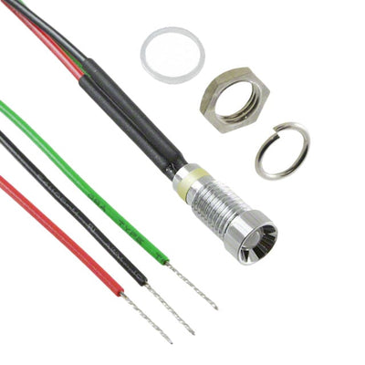 6062415130F by Dialight - LED PNL IND 6MM R,G 12V RECESS
