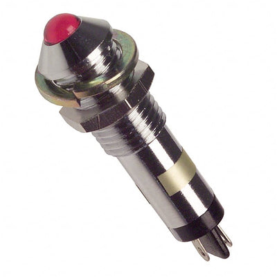 6071112120F by Dialight - LED PNL MT 7MM 6V CHROME RED