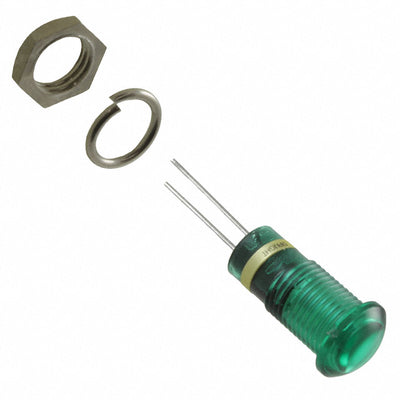 6081231110F by Dialight - LED PNL IND 8MM GRN LOCKWASH/NUT