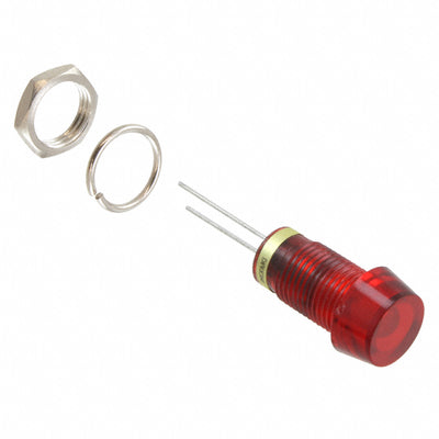 6083131110F by Dialight - LED PNL IND 8MM RED LOCKWASH/NUT