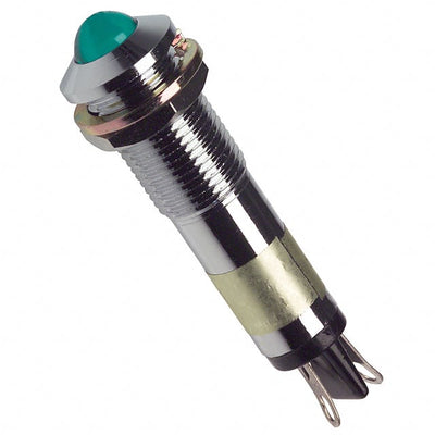 6091212120F by Dialight - LED PNL MT 9MM 6V CHROME GREEN