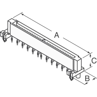 10054542-001LF by Amphenol ICC (FCI) - CONNECTOR SAS RCPT 22POS SLD PCB