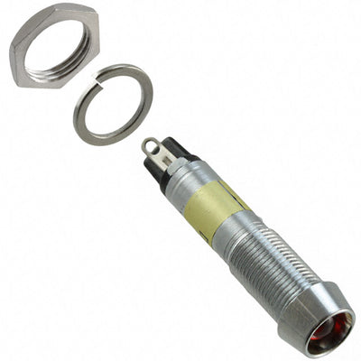 6092112120F by Dialight - LED PNL MT 9MM 6V CHROME RED