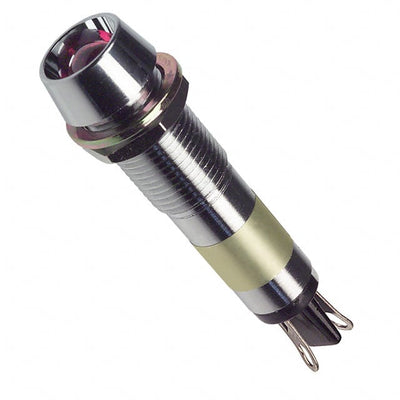 6092112140F by Dialight - LED PNL MT 9MM 24V CHROME RED