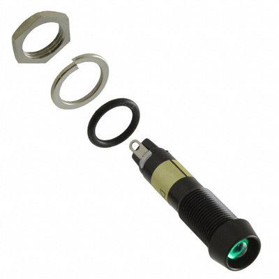 6092222330F by Dialight - LED 9MM PMI G 12V BLK HS W GASKT